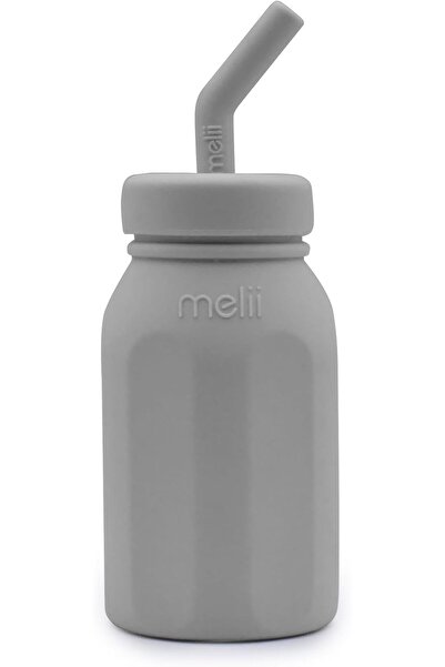 Melii زجاجة ماء سيليكون مع ماصة للأطفال والرضع والأطفال الصغار، خالية من مادة...