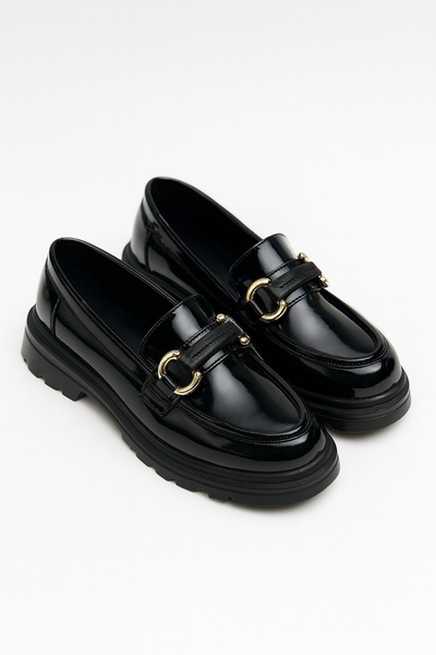 Giydim Gidiyor Rujuka Λουστρίνι μοκασίνια Μαύρο