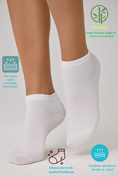 Socketta Дамски безшевни чорапи от бамбук, 6-пакет, със специална текстура – Premium