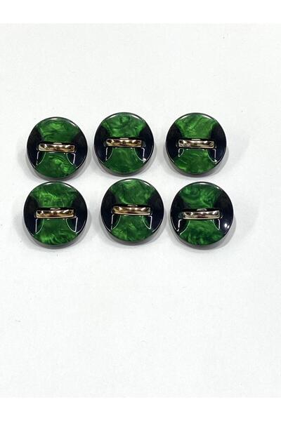 karantuhafiye سطح لامع، زر مع إكسسوارات حزام ذهبي فاتح / 2.7 سم / m03118 / أخ...