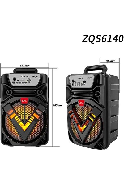 Generic مكبر صوت لاسلكي محمول بتقنية البلوتوث مع ميكروفون كاريوكي، ومكبر صوت MP3، ZQS6140