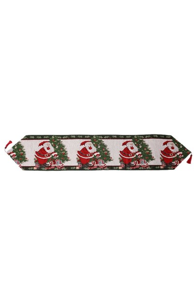 Flippy Decorative Table Runner, Santa Claus Design, 35 x 180 cm, Red/Green