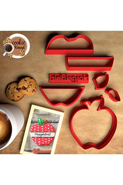 CookieKonsept School & Teacher's Day Mold Set Apple - Cookie, Dough & Clay Co...
