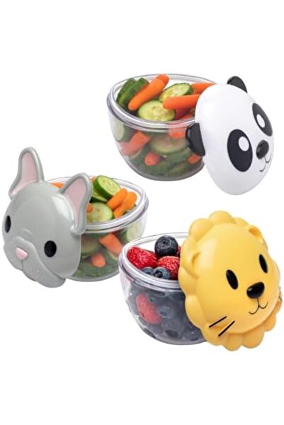 Melii حاويات طعام حيوانات للأطفال | خالية من مادة BPA، محكمة الإغلاق ومضادة ل...