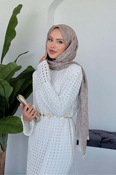 Puella فستان ميدي محبوك بتفاصيل مفرغة وطيات للنساء