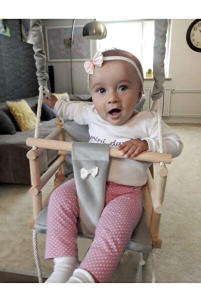 İSP 3-in-1 wooden baby and child swing, for indoor and outdoor use, LikeSmart, with Cleanabo fabric