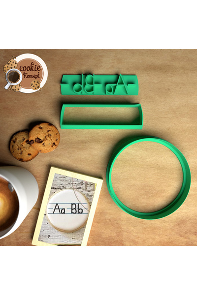 CookieKonsept مجموعة قوالب يوم المدرسة والمعلمين Aa Bb – متوافقة مع الكعك وال...