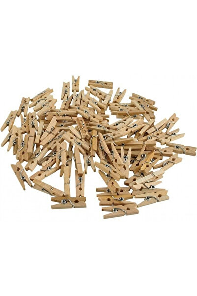 İSP Set mini clesti din lemn "Likesmart 6289", 100 bucati, ideali pentru decoratiuni in tehnica scra