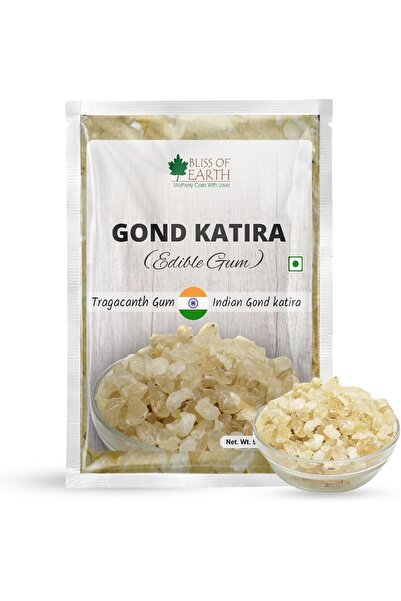 bliss of earth غوند كاتيرا للصيف، عامل تبريد طبيعي للصيف، إنقاص الوزن، صحة الجهاز الهضمي 50 جرام × 1