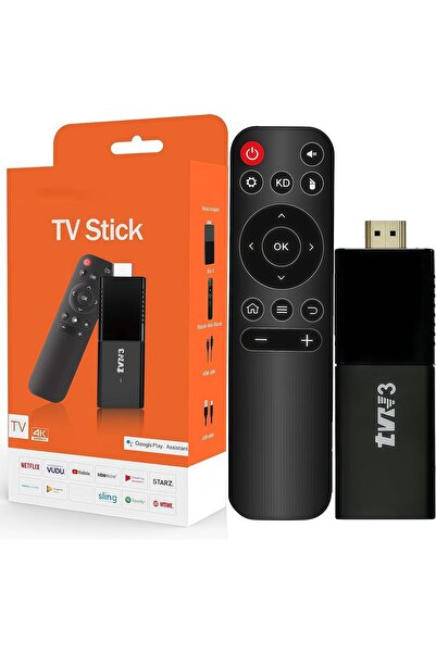 Generic عصا التلفزيون الذكية TVR3 Stick 4K Ultra HD، جهاز بث HDR، التحكم الصو...