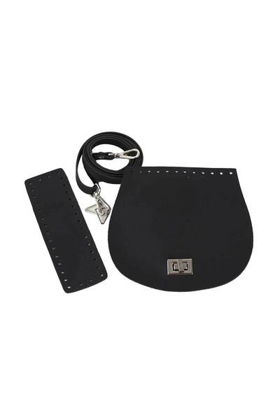 Ritzz مجموعة أغطية حقائب من الجلد الصناعي عالي الجودة - لون أسود - جهاز فضي