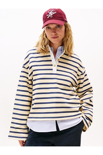 Tommy Hilfiger GOLD BUTTON RUGBY TERRY SWTSHRT