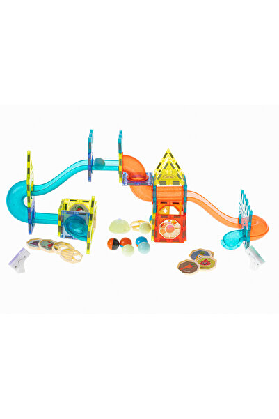 İSP Educational and Creative Magnetic Luminous Set, with 75 Pieces, Ball Track, "LikeSmart Light Magnetic World"