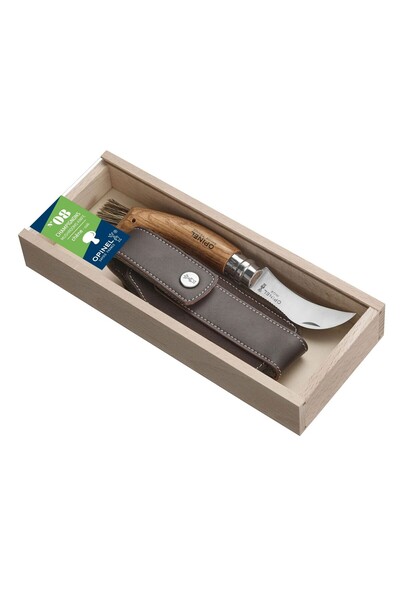 JollyMag Cutit pentru ciuperci N°08, cu teaca, inox, 8cm, Oak - Opinel