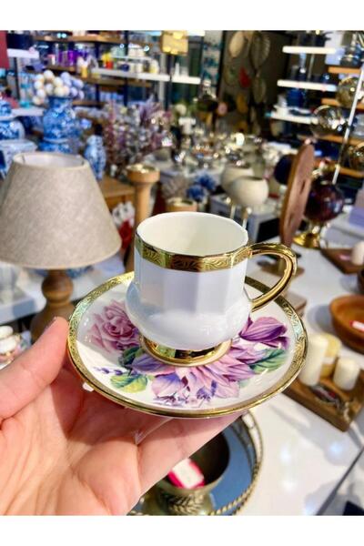 ACAR KALMIA MOR TEK KİŞİLİK TÜRK KAHVESİ FİNCANI