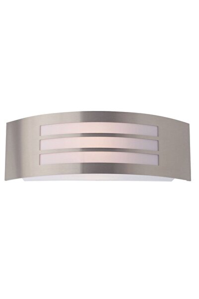 SMARTER Smarter outdoor wall lamp, made of opal polycarbonate, stainless steel front, E-socket...