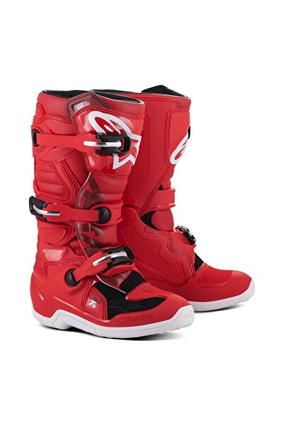 Alpinestars TECH 7S Kros Çocuk Motosiklet Botu Kırmızı