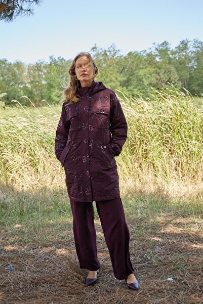 Moodbasic Pul Embroidered Quilted Lining Coat