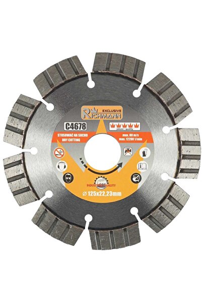 JollyMag Disc diamantat segmentat, beton, taiere uscata, 125 mm/22.23 mm, Richmann Exclusive