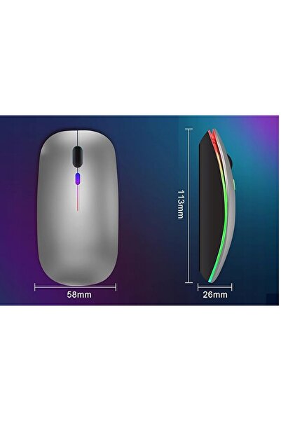 zola Ασύρματο ποντίκι με φωτισμό LED, Bluetooth, USB 2.4G, 3 επίπεδα DPI, 800/1200/1600, 11 x 5,8 x 2 εκ.