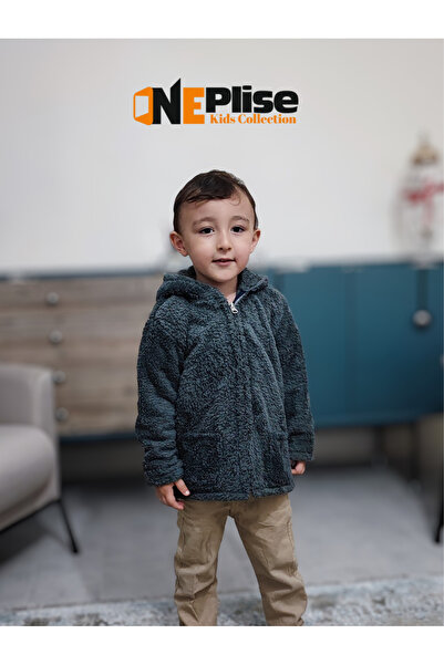 oneplise sineklik sistemleri Jachetă cu glugă pentru copii, fleece Welsoft, cu buzunare