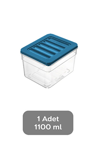 Meleni Home 1 Piece Deep Microwave Compatible Storage Container - Organizer Food Container 1100 ml Blue