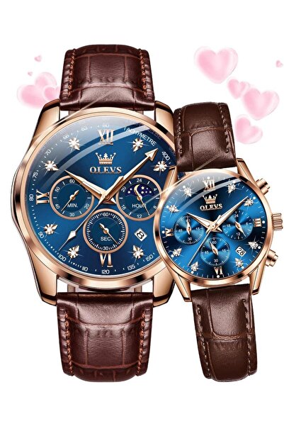 OLEVS Couple Pair Quartz Watches His and Her Couple Set