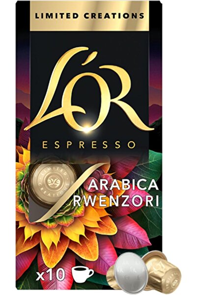 L'OR - قهوة إسبريسو - أرابيكا روينزوري - إصدار محدود - كثافة 8 - تحميص متوسط ​​- 10 ألومينيوم