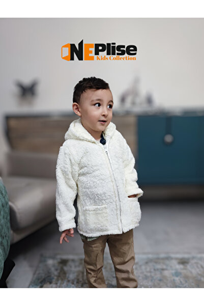 oneplise sineklik sistemleri Jachetă cu glugă pentru copii, fleece Welsoft, cu buzunare