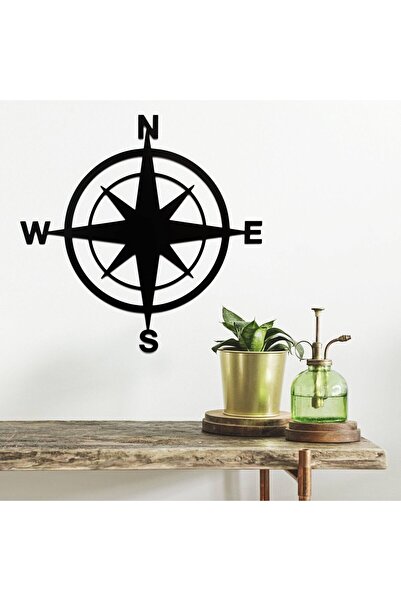 Slasa لوحة فنية جدارية بتصميم بوصلة أكريليك - 23 × 23 بوصة