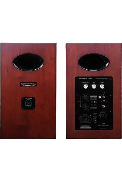 Edifier إير بالس A200 - مكبر صوت خشبي بتصميم رف كتب نشط. جهاز تحكم عن بُعد، BT5.0، AUX، USB، OPT، COAX