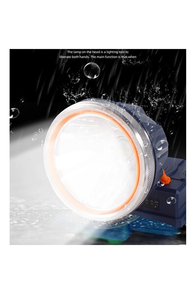 Flippy LED Headlamp, Long Zoom, USB Rechargeable, Telescopic Beam, Waterproof, Adjustable, Blue