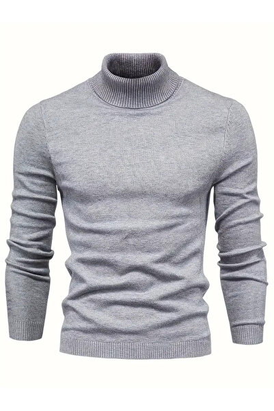 Wkm Denim Men's High Neck Long Sleeve Fisherman's Knitwear