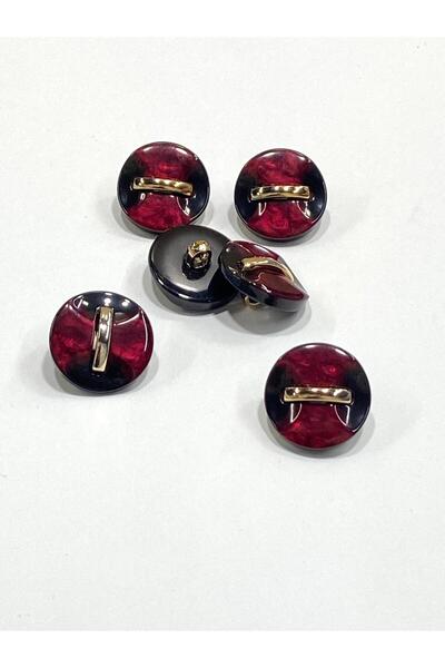 karantuhafiye زر ذو سطح لامع مع إكسسوار حزام ذهبي فاتح / 1.8 سم / m03118 / أح...