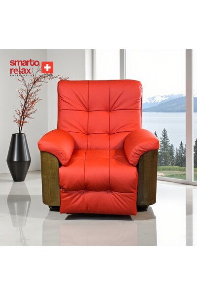Smarto relax Berlin Elektrikli TV Koltuğu Berjer – Deri, Kademeli Sırt, Kontr...