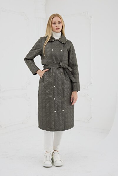 Moodbasic TAŞ ŞERİTLİ KAPİTONE UZUN KAP