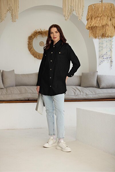 Moodbasic KRİSTAL SERPME TAŞLI KOT CEKET