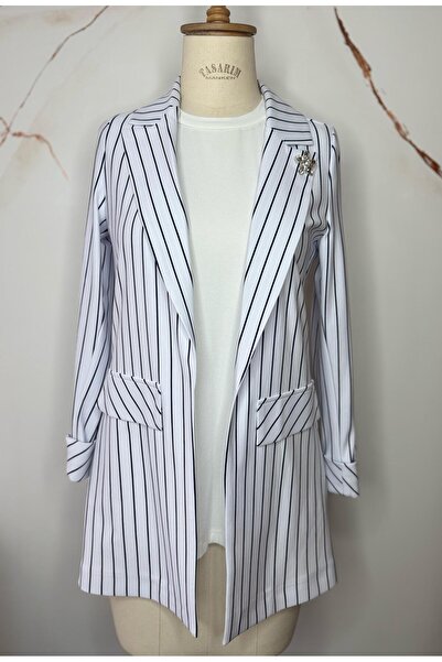 Mymood TAŞLI ÇİZGİLİ BLAZER CEKET