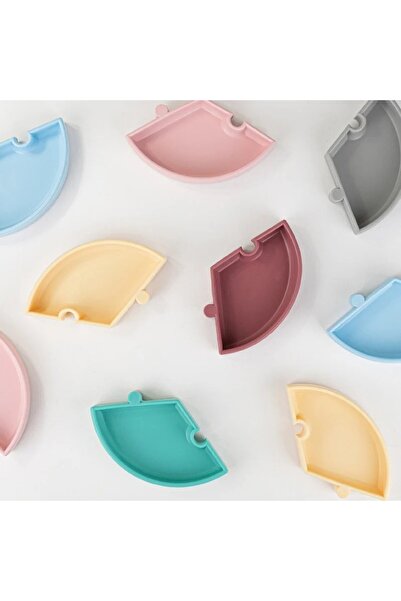 JollyMag Farfurie Puzzle Minikoioi, 100% prémiový silikon - dřevito hnědá/práškově šedá