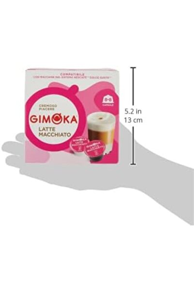 Gimoka Latte Macchiato Coffee Capsules for Dolce Gusto 16-Pieces