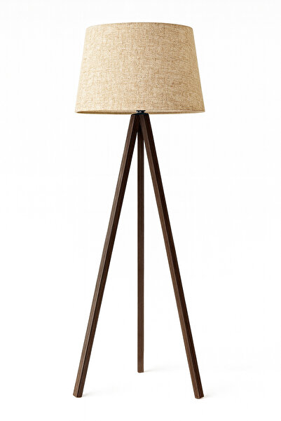 Vivido Home Ceviz Dora Bej Ahşap Lambader