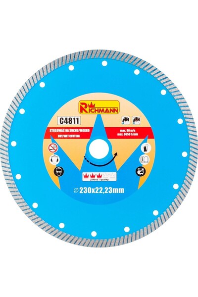 JollyMag Turbo diamond blade, concrete, wet and dry cutting, 230 mm/22.23 mm,...