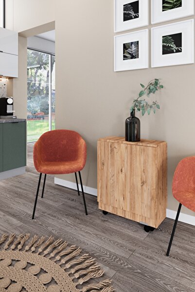 Decorfim Ultra Flamingo extendable kitchen - folding - living room table, Atlantic Pine, 140x60x75cm