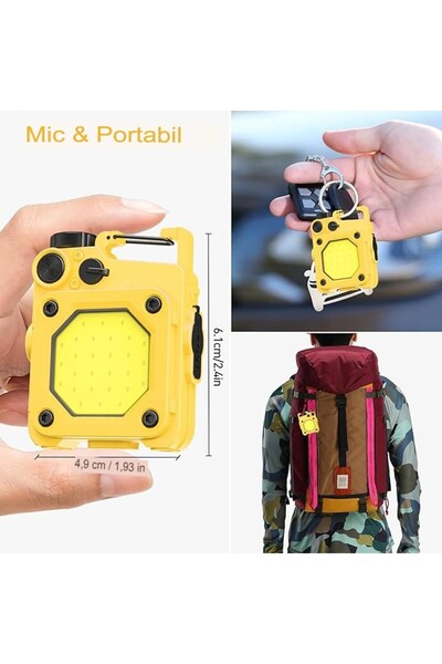 SELEXMO Mini Keychain Pocket Flashlight, SELEXMO, USB Type C Charging, Multifunctional