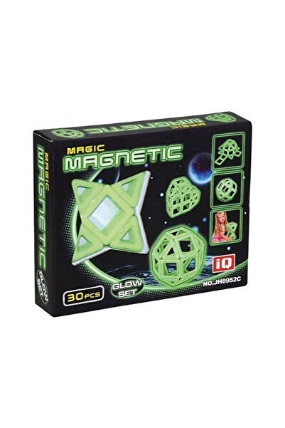 Toyaş Magic Magnetic 30 Pieces Magic Glow in the Dark Magnetic Mini Shapes