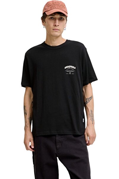 Jack & Jones Tricou JACK &JONES Meadows Typo - 12283848-Black