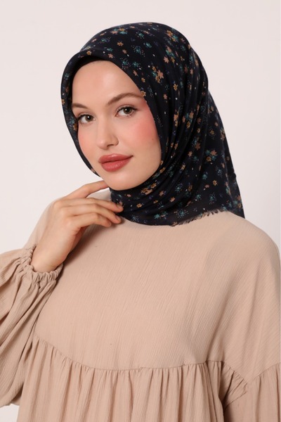 Bonjela polo ist pamuklu flamlı eşarp lacivert