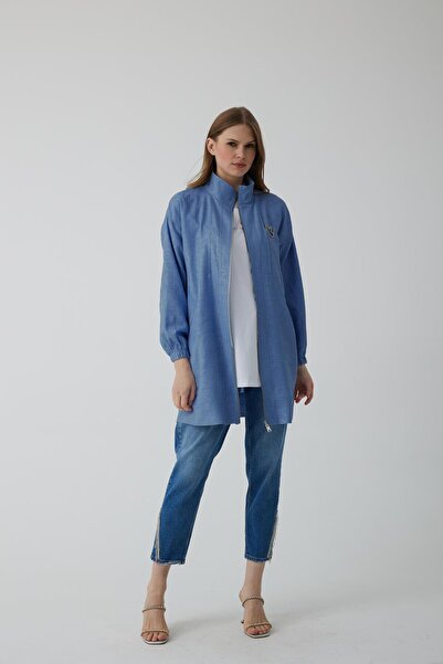 Moodbasic KENDİNDEN DESENLİ KETEN KAP