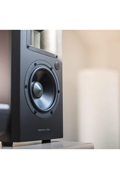 Edifier إير بالس A200 - مكبر صوت خشبي بتصميم رف كتب نشط. جهاز تحكم عن بُعد، BT5.0، AUX، USB، OPT، COAX