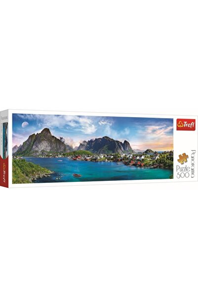 JollyMag TREFL PANORAMA 500 PUZZLE NORSKÉ SOUSTROJÍ LOFOTEN